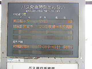 本八戸駅の案内表示盤