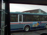 JRバスにも係わらず、市営バスの敷地内を堂々と一回り。